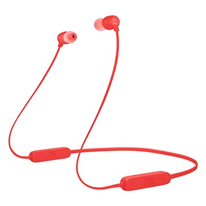 JBL Tune 165BT by Harman Wireless in Ear Neckband Headphone with Mic (red)