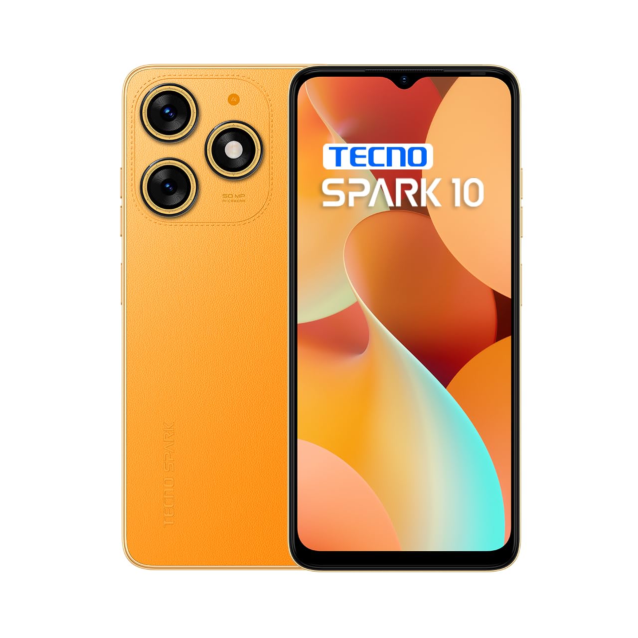 TECNO Spark 10 (Magic Skin Orange, 8GB RAM,128GB Storage)