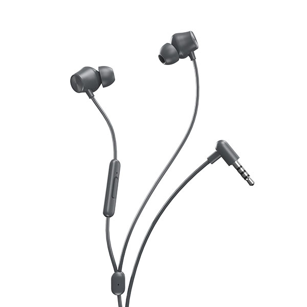 DIZO Earphones with HD Mic (by realme techLife) Wired Headset  (Gray, In the Ear)