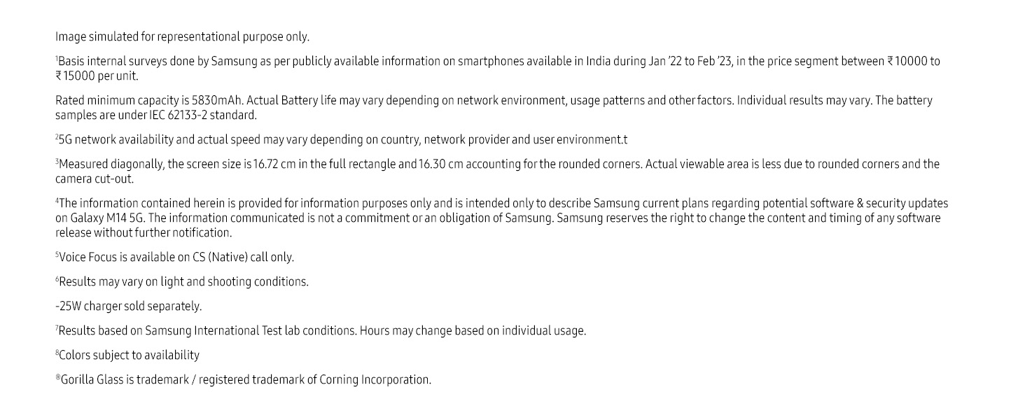 Samsung Galaxy M14 5G