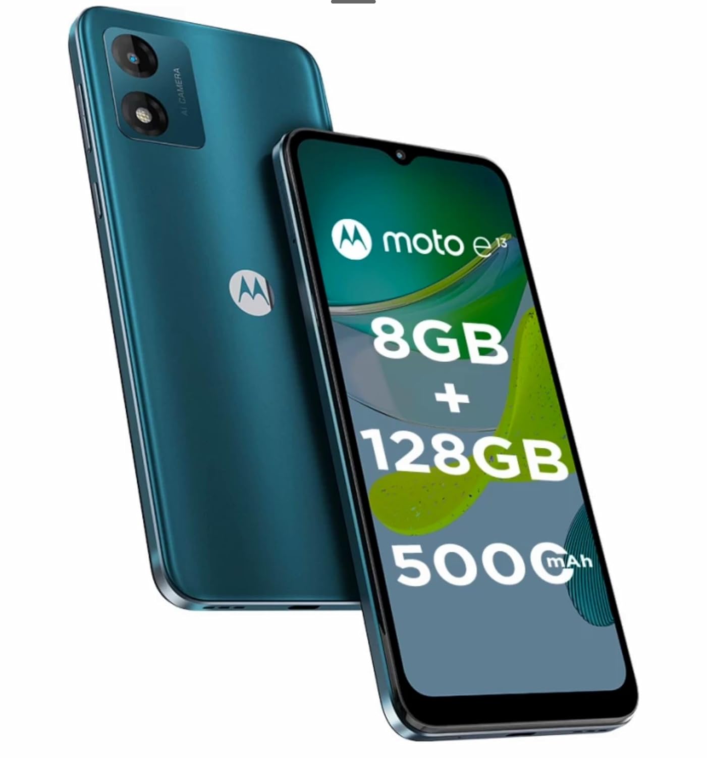 Motorola E13 Dual Sim (Aurora Green, 8GB RAM, 128GB Storage)