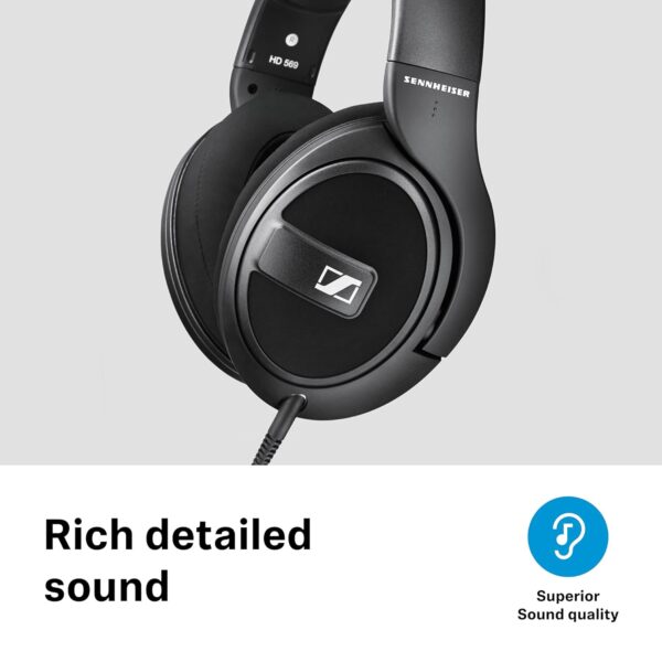 Sennheiser HD 569 Wired, Over The Ear Audiophile Headphones